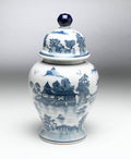 Blue Willow Design Ginger Jar