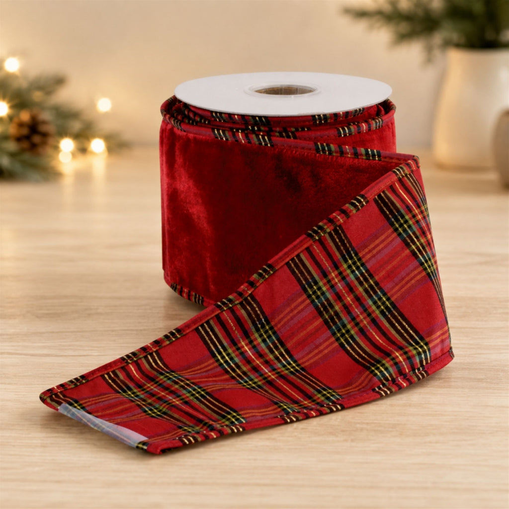 Tartan Plaid Christmas Ribbon