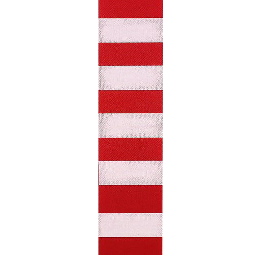 Aqua Cabana Stripe, Red/white, 1-3/8 In, 25 Yards